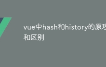 vue中hash和history的原理和区别