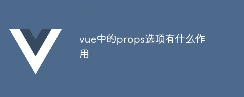 vue中的props選項有什麼作用