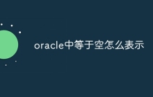 oracle中等于空怎么表示