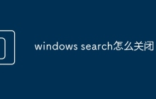 windows search怎么关闭