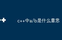 c++中a/b是什么意思