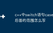 c++中switch语句case后面的范围怎么写