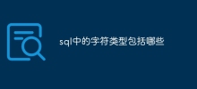 sql中的字符类型包括哪些