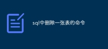 sql中删除一张表的命令