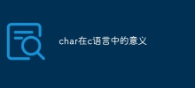 char在c语言中的意义