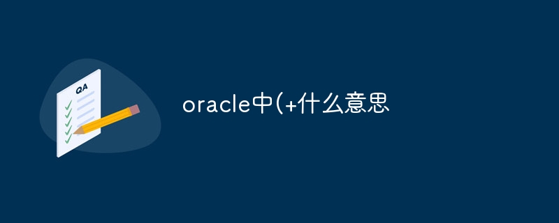 What does (+ mean in oracle