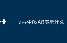 c++中0xAB表示什么