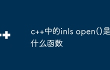 c++中的inls open()是什么函数