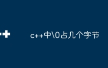 c++中\0占几个字节