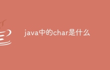 java中的char是什么