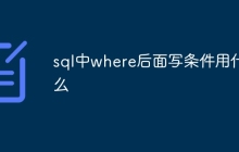 sql中where后面写条件用什么