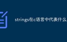 strings在c语言中代表什么