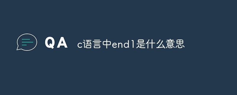 c语言中end1是什么意思