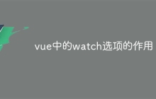 vue中的watch选项的作用