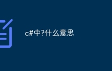 c#中?什么意思