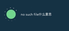 no such file什么意思