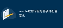 oracle資料庫伺服器硬體配置需求