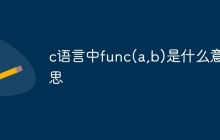 c语言中func(a,b)是什么意思