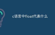 c语言中float代表什么
