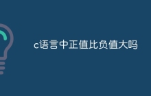 c语言中正值比负值大吗