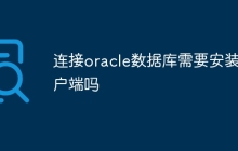 连接oracle数据库需要安装客户端吗