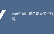 vue中调用接口是异步进行的吗
