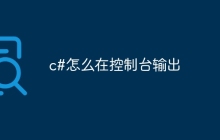 c#怎么在控制台输出