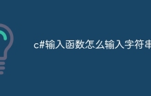 c#输入函数怎么输入字符串