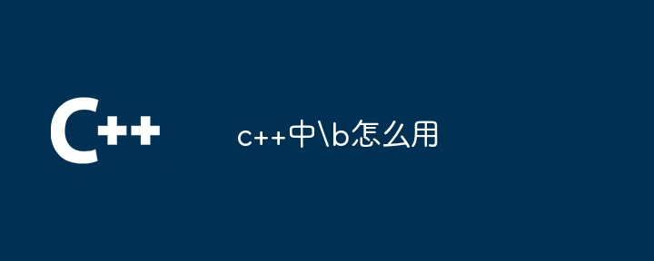 c++中\b怎么用