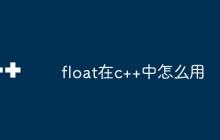float在c++中怎么用