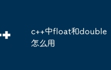c++中float和double怎么用