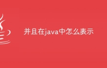 并且在java中怎么表示