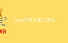 java中怎么定义方法
