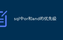 sql中or和and的优先级