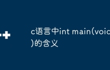 c语言中int main(void)的含义