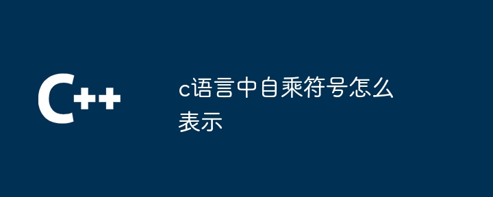 c语言中自乘符号怎么表示