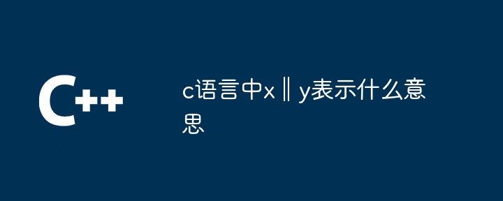 c语言中x‖y表示什么意思