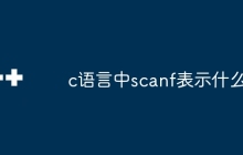 c语言中scanf表示什么