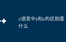 c语言中s和c的区别是什么