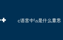 c语言中\s是什么意思