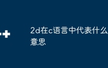 2d在c语言中代表什么意思