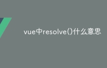 vue中resolve()什么意思