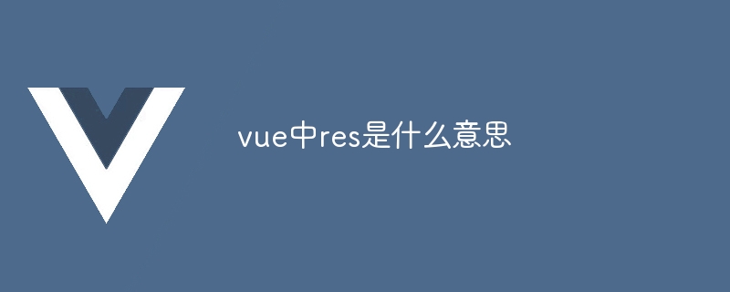 vue中res是什么意思