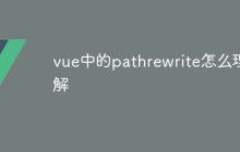 vue中的pathrewrite怎么理解