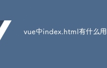 vue中index.html有什么用