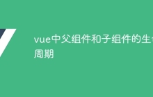 vue中父组件和子组件的生命周期