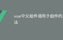 vue中父组件调用子组件的方法