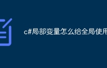 c#局部变量怎么给全局使用