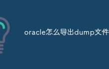 oracle怎么导出dump文件