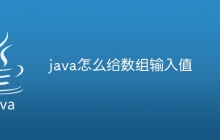 java怎么给数组输入值
